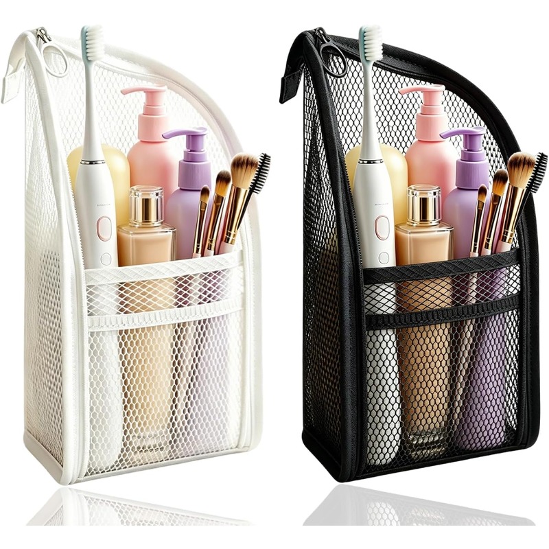 Travel Accessories Holder - Tas Perlengkapan Mandi Berbahan Jaring, Cepat