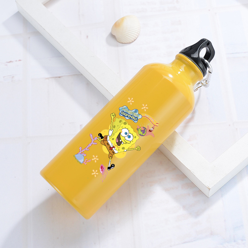 Travel Accessories Bike - Botol Air Aluminium SpongeBob untuk Olahraga