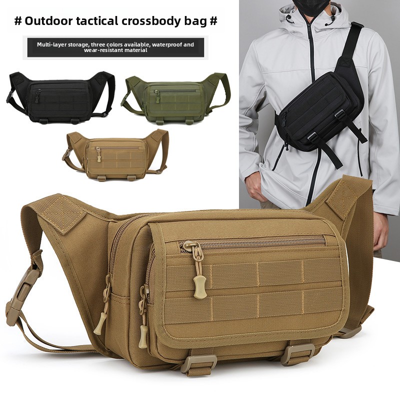 Travel Accessories Bike - Tas Pinggang Taktis Pria Bahan Nilon