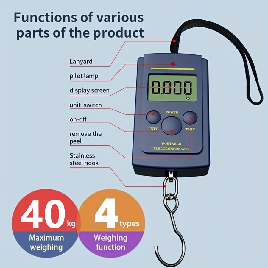 Travel Accessories Electronics - Alat Timbangan Gantung Portabel Digital Elektronik