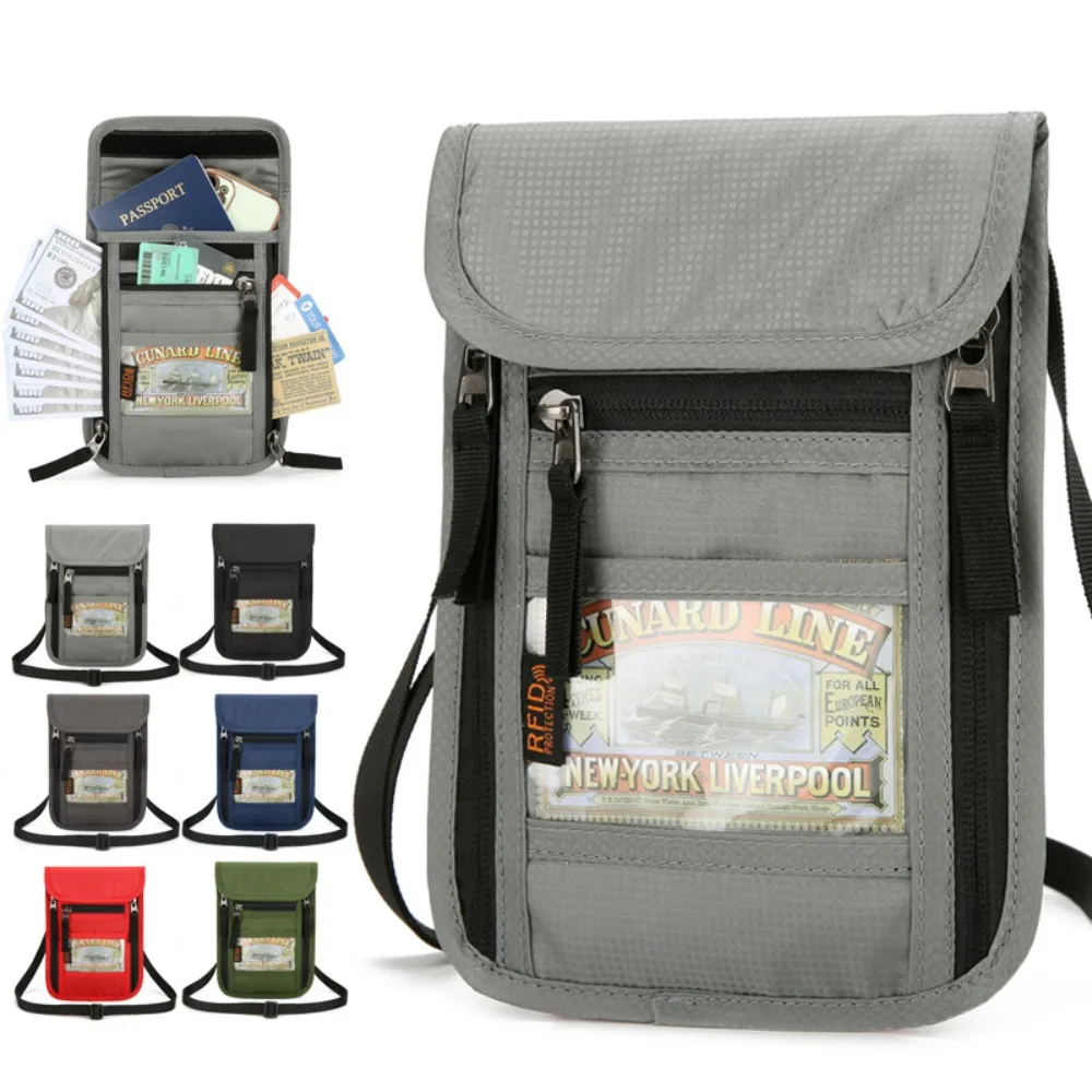 Travel Accessories Pouch For Men - Dompet Leher Anti Maling dengan Blokir