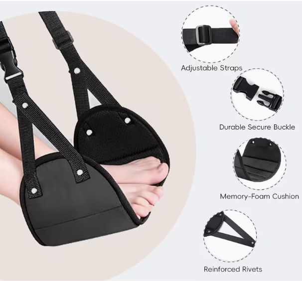 Travel Accessories For Long Haul Flights - Sandaran kaki yang dapat disesuaikan dengan