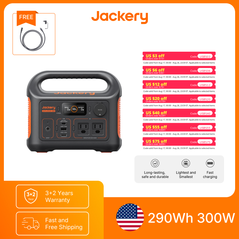 Travel Accessories Electronics - Jackery Portable Power Station Explorer 300New