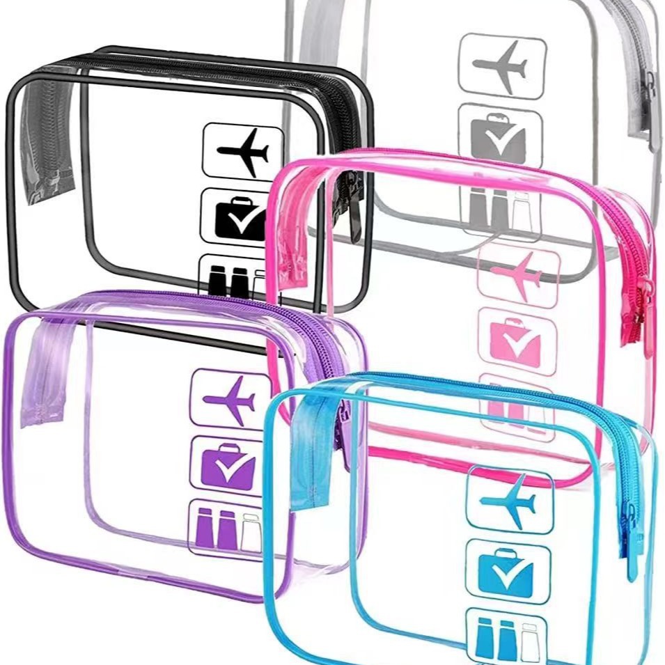Toiletry Bag Tsa - Tas Organizer Makeup Ritsleting Bening -