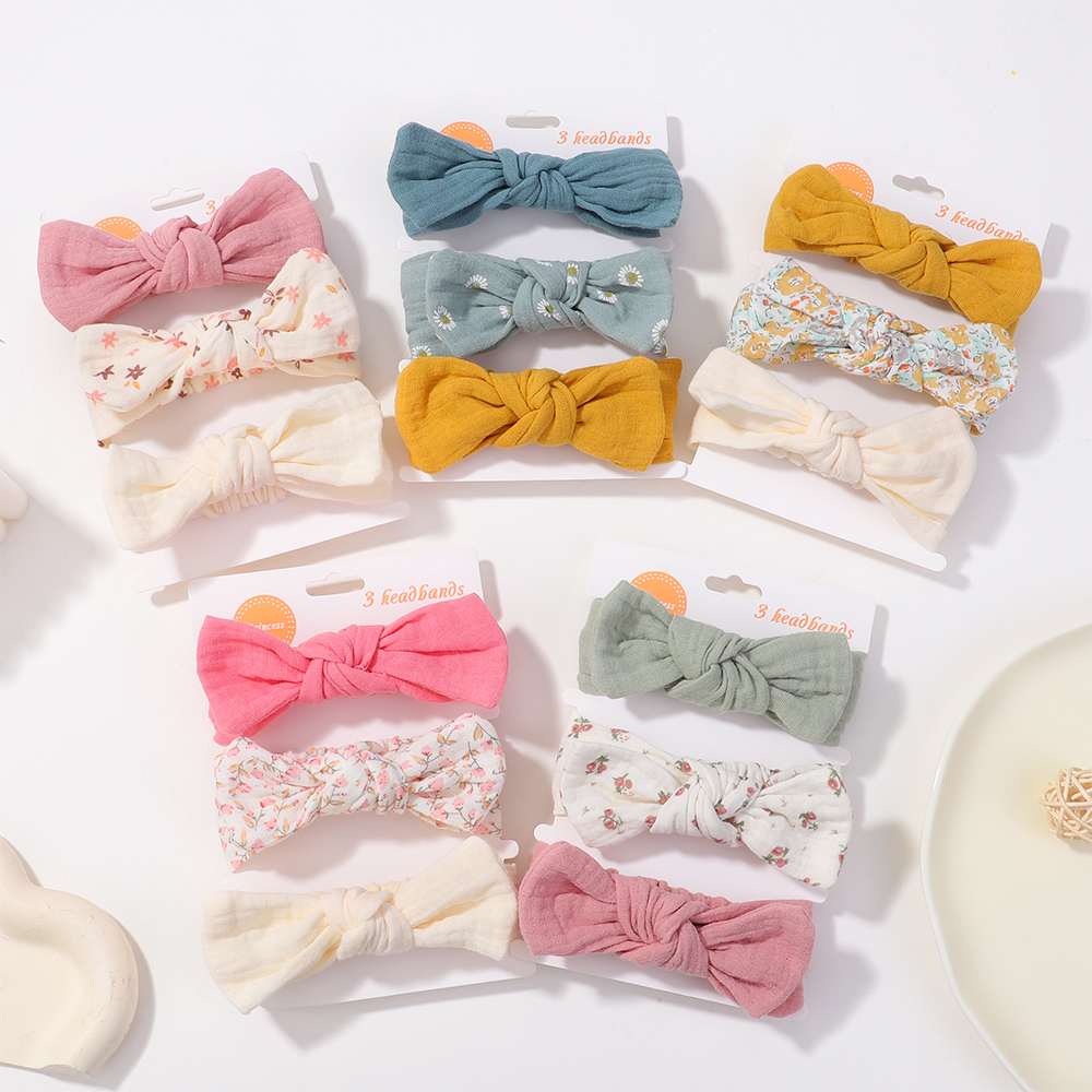 Travel Accessories For Toddlers - 3 Buah/Set Ikat Kepala Busur Elastis