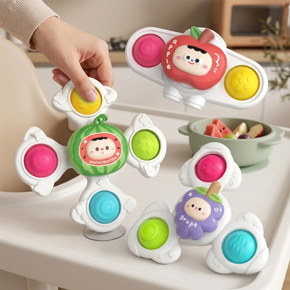 Travel Accessories For Baby - 3 Buah Mainan Putar Fidget Pengisap