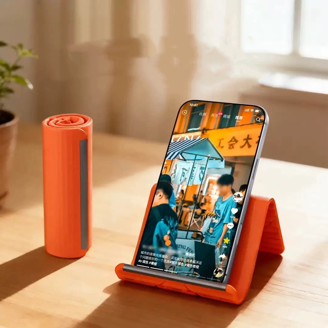 Travel Accessories Holder - Penyangga Ponsel Portabel Silikon, Dudukan Tablet