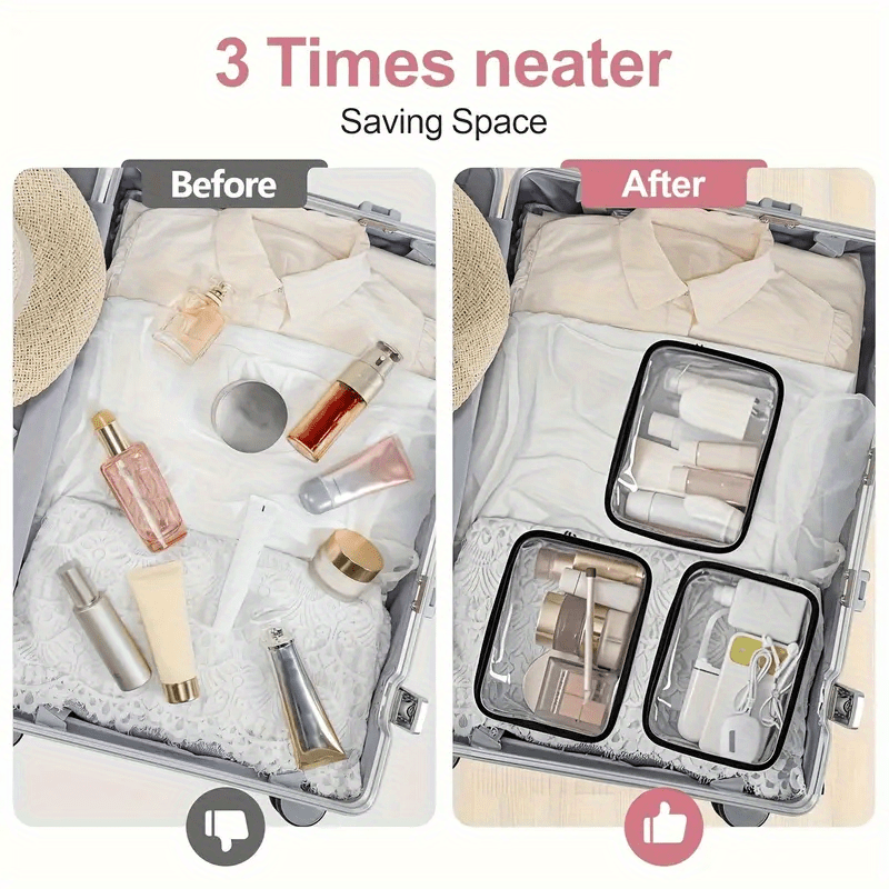 1 Buah Tas Rias Bening Tas Per - Toiletry Bag Tsa ulasan dan harga