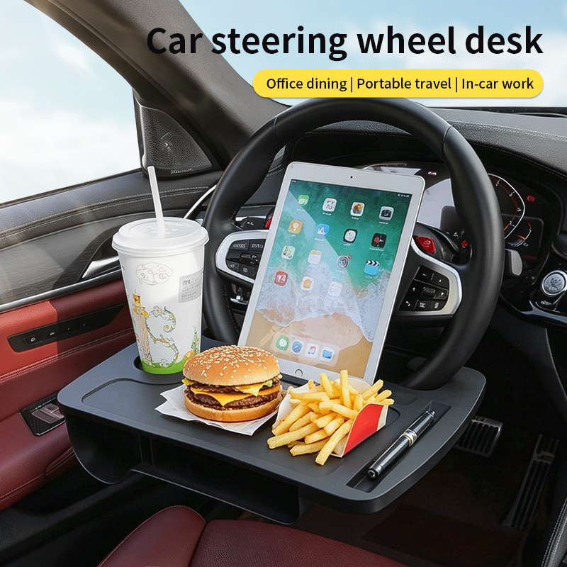 Meja Nampan Setir Mobil 2-IN-1 - Travel Accessories Holder ulasan dan harga