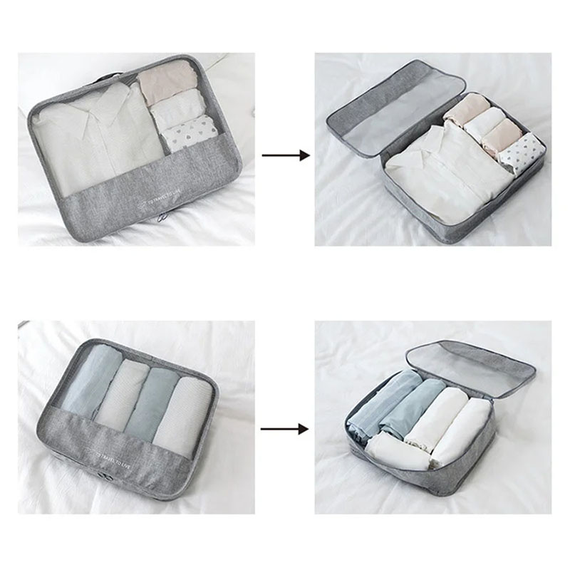 Set 7 Buah Packing Cube Perjal - Travel Accessories Pouch For Men ulasan dan harga