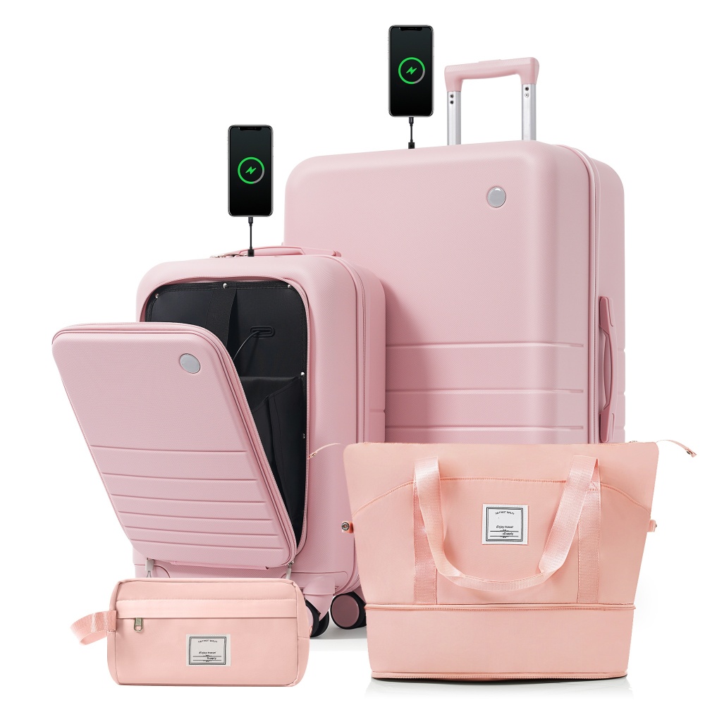 Set Koper 4-Potong dengan Port - Toiletry Bag Tsa ulasan dan harga
