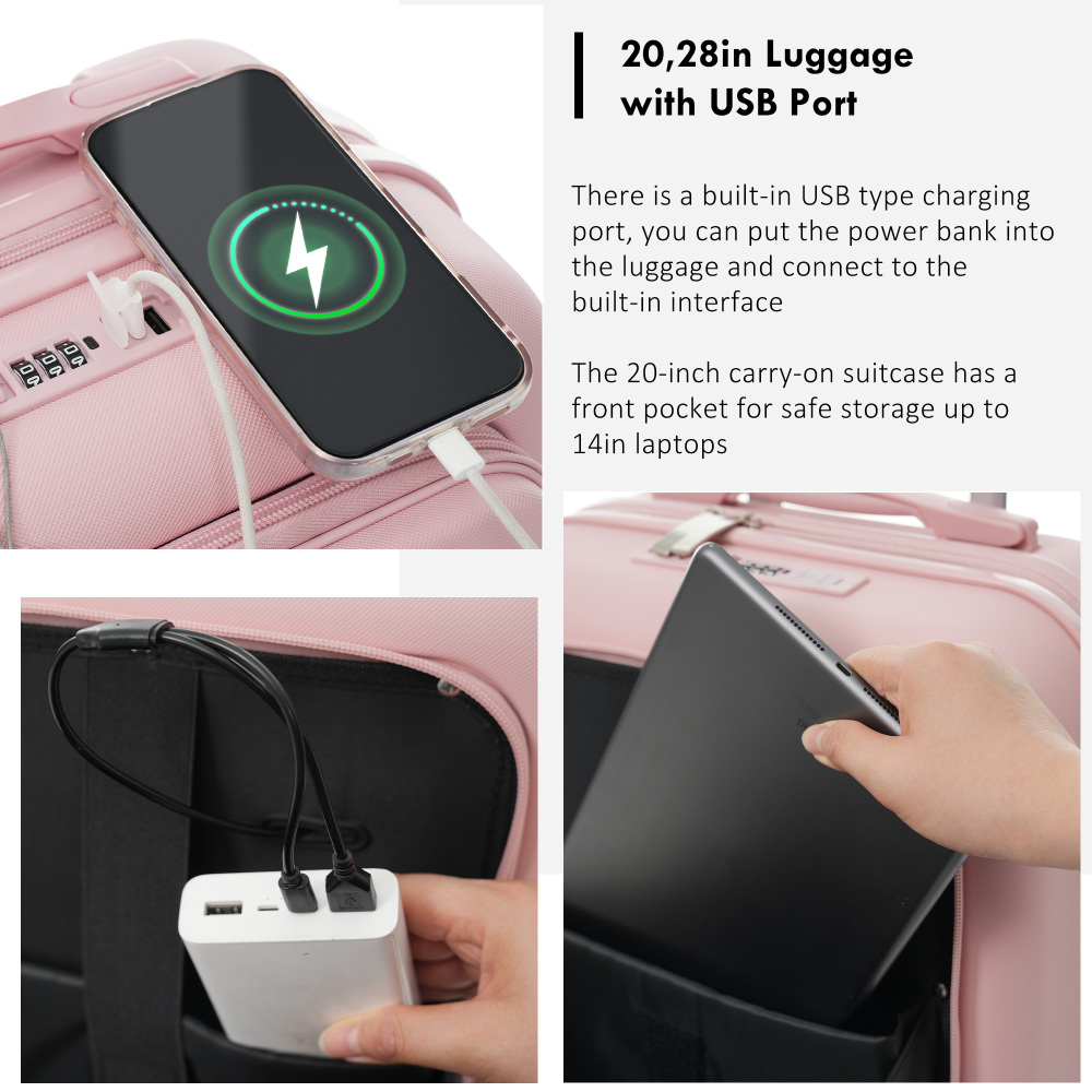 Set Koper 4-Potong dengan Port - Toiletry Bag Tsa ulasan dan harga