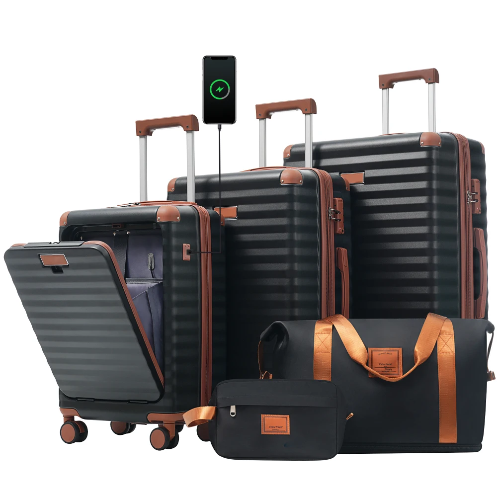 Set Koper 5 Buah dengan Bukaan - Toiletry Bag Tsa ulasan dan harga
