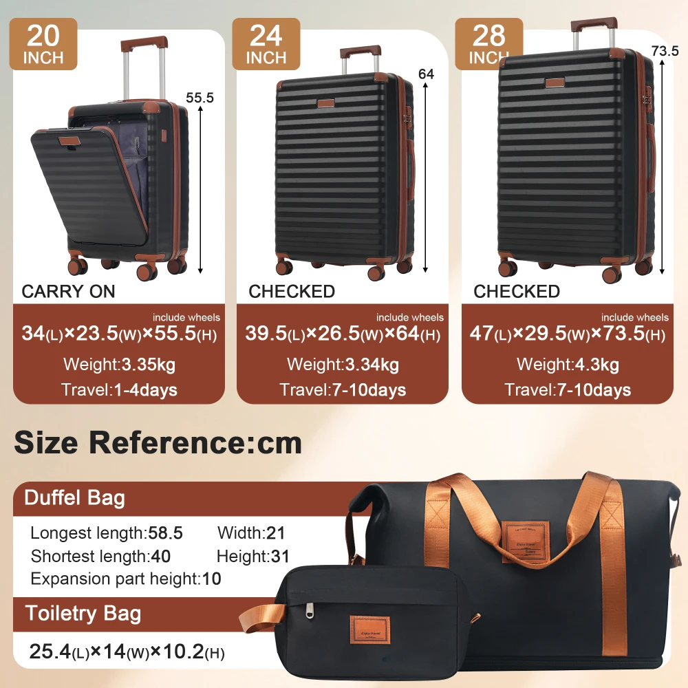 Set Koper 5 Buah dengan Bukaan - Toiletry Bag Tsa ulasan dan harga
