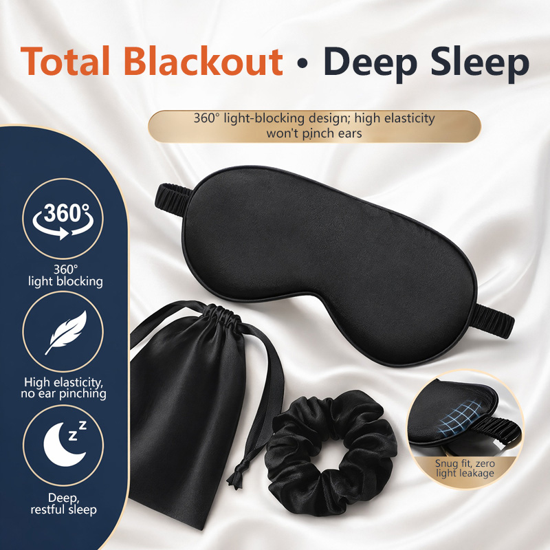 Set 3Pcs Masker Mata Sutra Pen - Travel Accessories ulasan dan harga