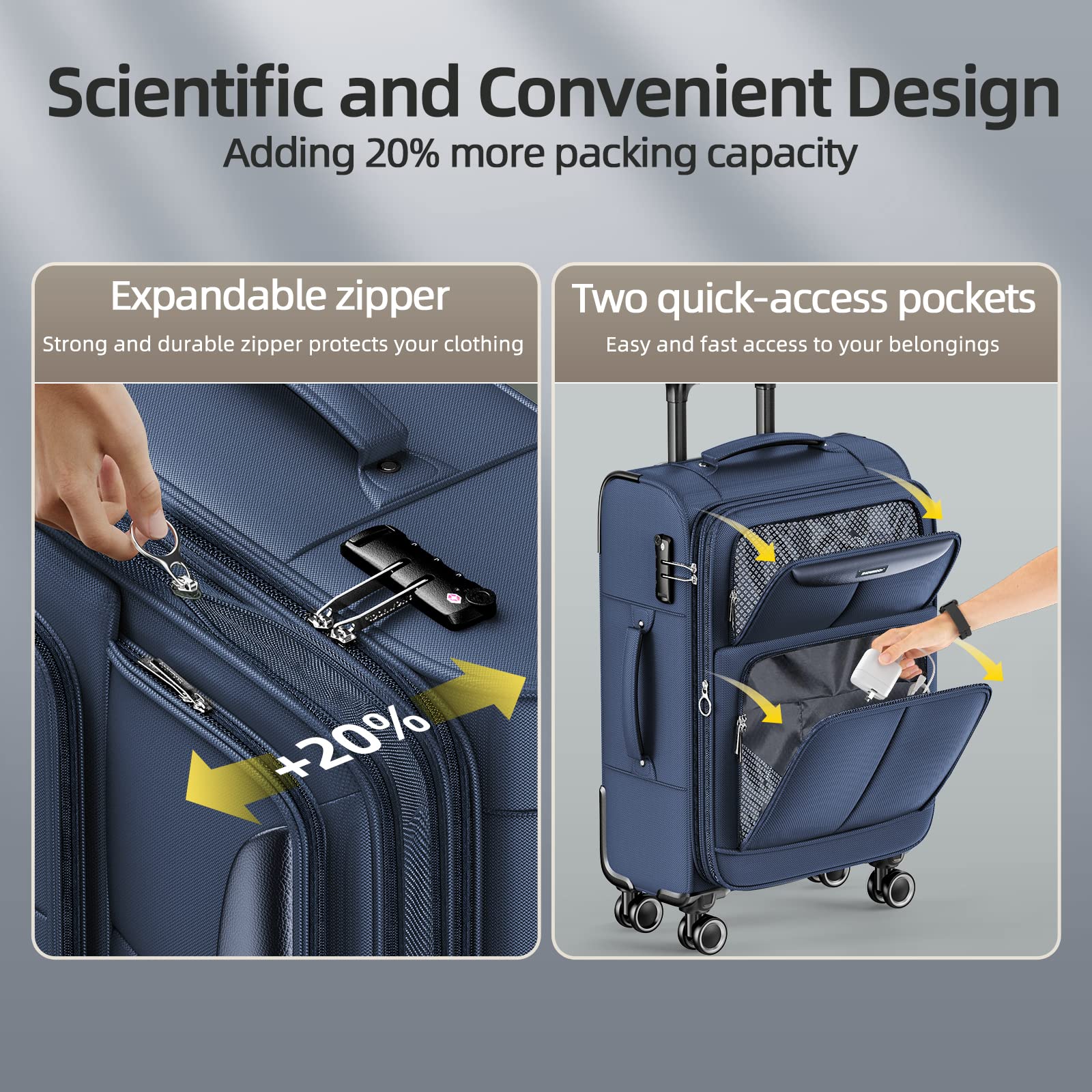 Set Koper SHOWKOO 3 Buah, Baha - Luggage Wheel Replacement ulasan dan harga
