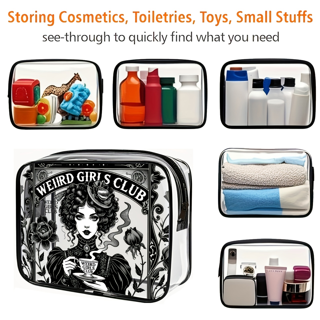 1 Buah Tas Rias Bening Tas Per - Toiletry Bag Tsa ulasan dan harga