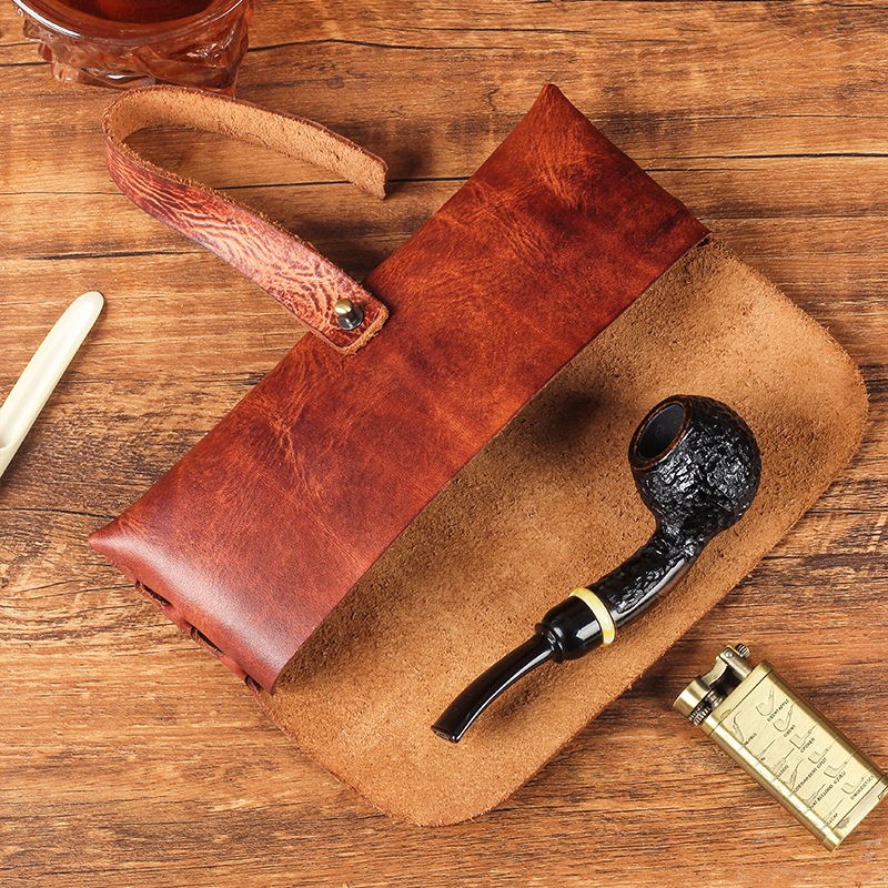 Tas Pipa Kulit Sapi Vintage, K - Travel Accessories Pouch For Men ulasan dan harga