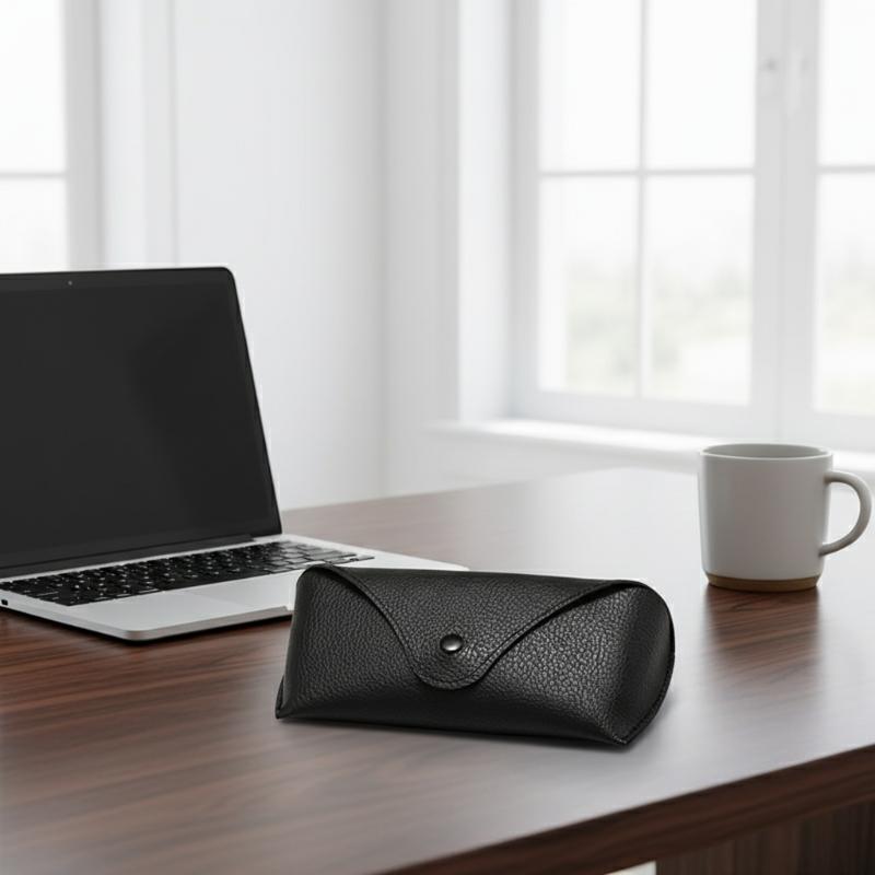 Kotak Kacamata Kulit PU Ringka - Travel Accessories Pouch For Men ulasan dan harga