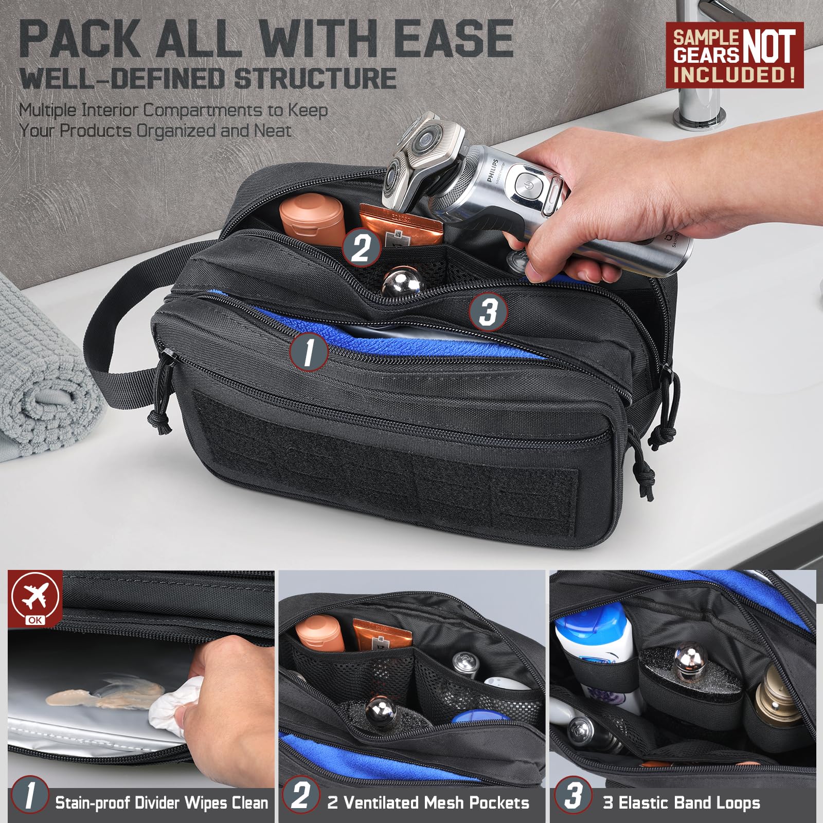 Tas Perlengkapan Mandi Taktis  - Travel Accessories Pouch For Men ulasan dan harga